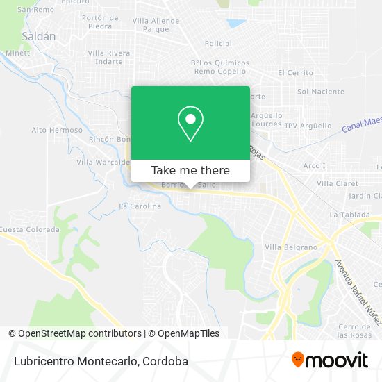 Lubricentro Montecarlo map