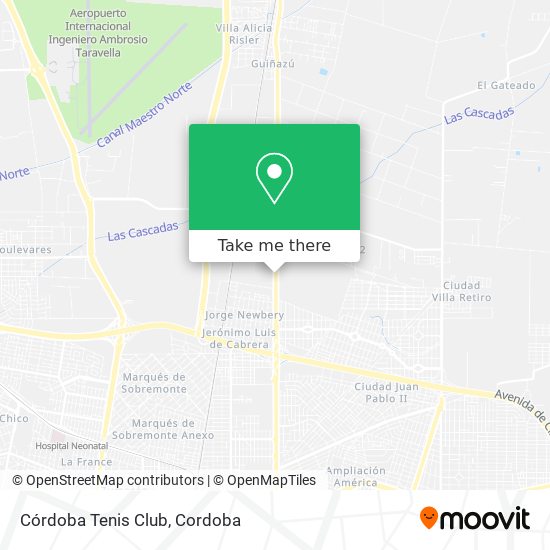 Mapa de Córdoba Tenis Club
