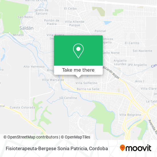 Mapa de Fisioterapeuta-Bergese Sonia Patricia