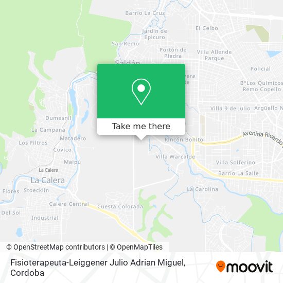 Mapa de Fisioterapeuta-Leiggener Julio Adrian Miguel
