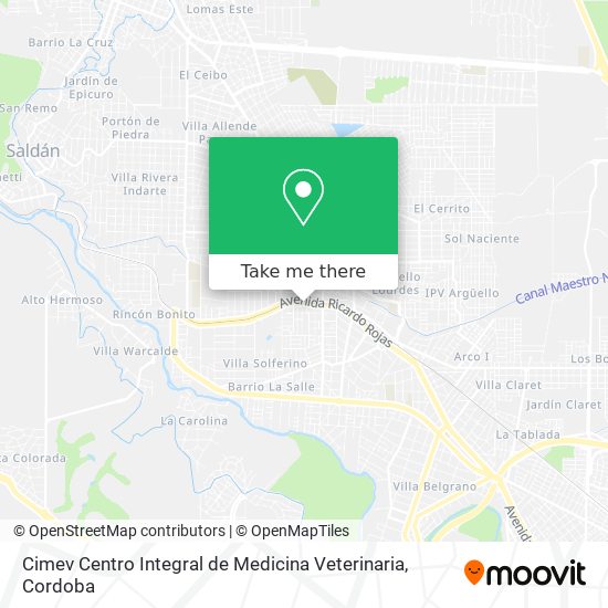 Mapa de Cimev Centro Integral de Medicina Veterinaria