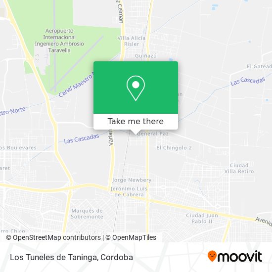 Mapa de Los Tuneles de Taninga