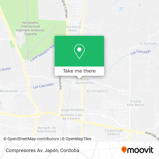 Compresores Av. Japón map