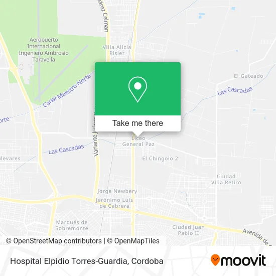 Mapa de Hospital Elpidio Torres-Guardia