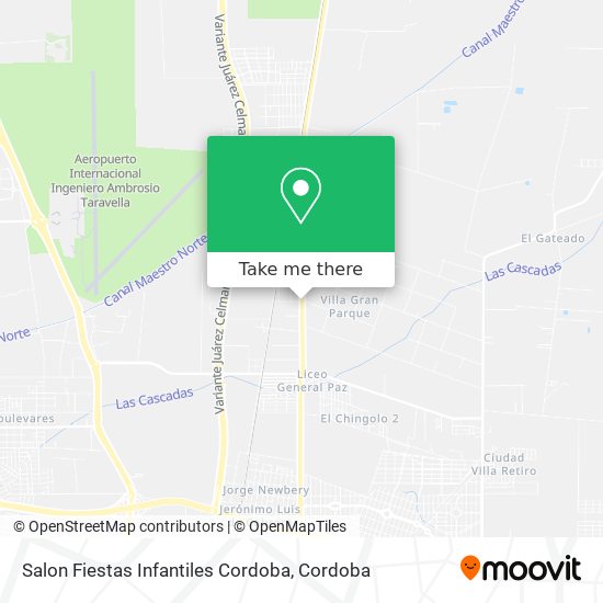 Salon Fiestas Infantiles Cordoba map