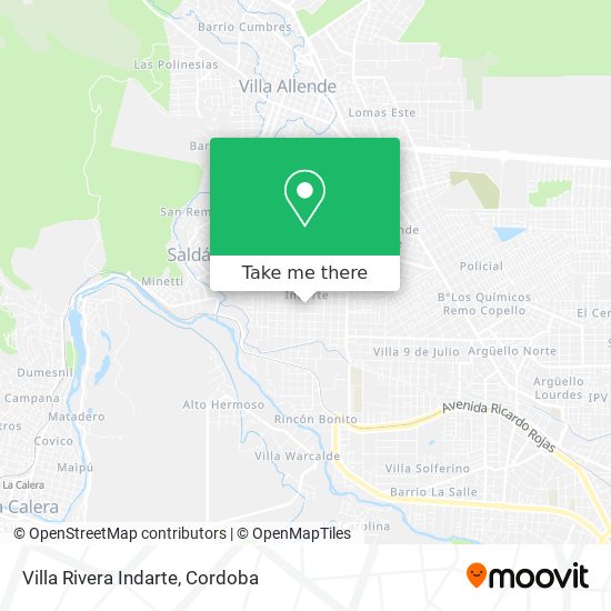 Villa Rivera Indarte map