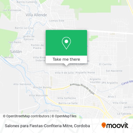 Salones para Fiestas-Confiteria Mitre map
