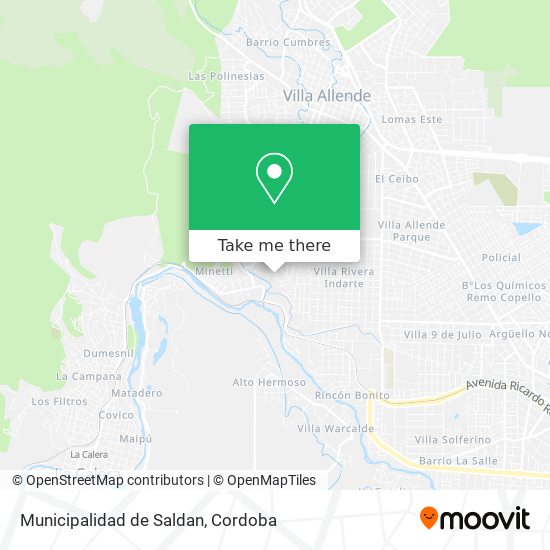Mapa de Municipalidad de Saldan