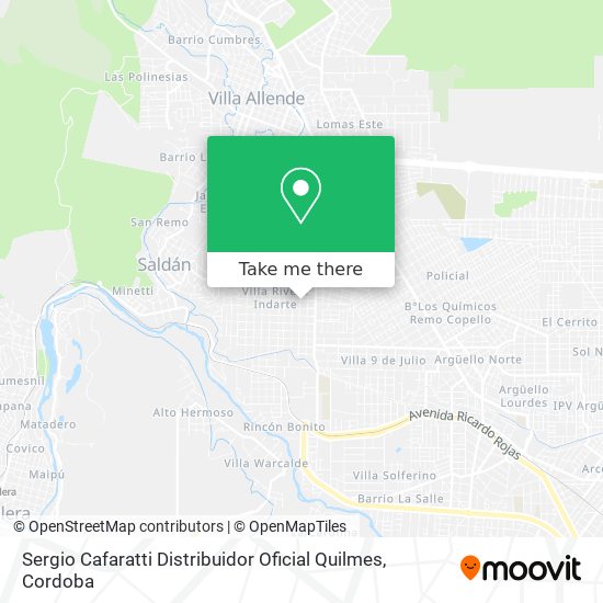 Sergio Cafaratti Distribuidor Oficial Quilmes map