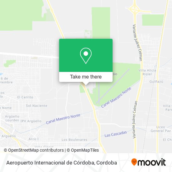 Aeropuerto Internacional de Córdoba map