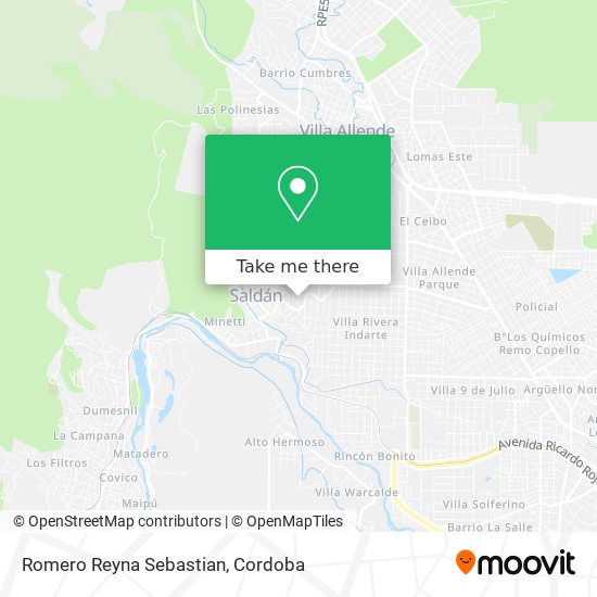 Romero Reyna Sebastian map
