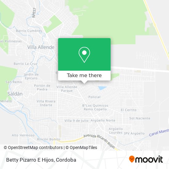 Mapa de Betty Pizarro E Hijos