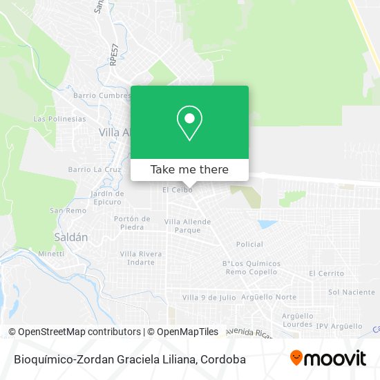 Bioquímico-Zordan Graciela Liliana map