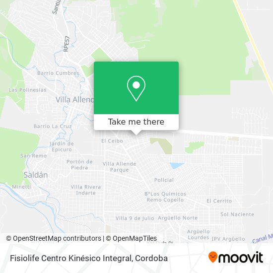Mapa de Fisiolife Centro Kinésico Integral