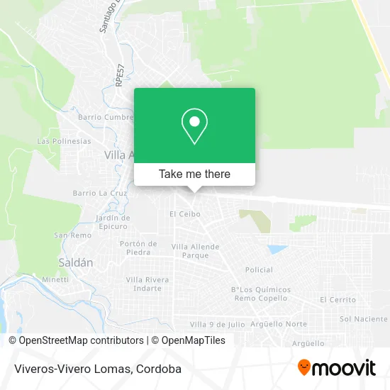 Viveros-Vivero Lomas map