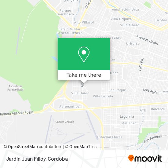 Mapa de Jardín Juan Filloy