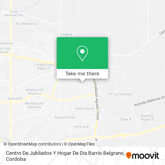 Centro De Jubilados Y Hogar De Día Barrio Belgrano map