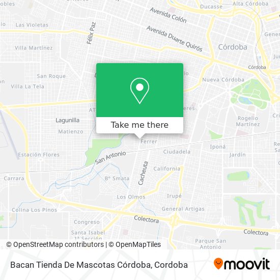 Bacan Tienda De Mascotas Córdoba map