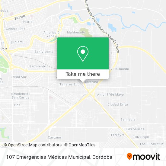 107 Emergencias Médicas Municipal map