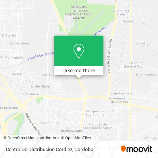 Mapa de Centro De Distribución Cordiez