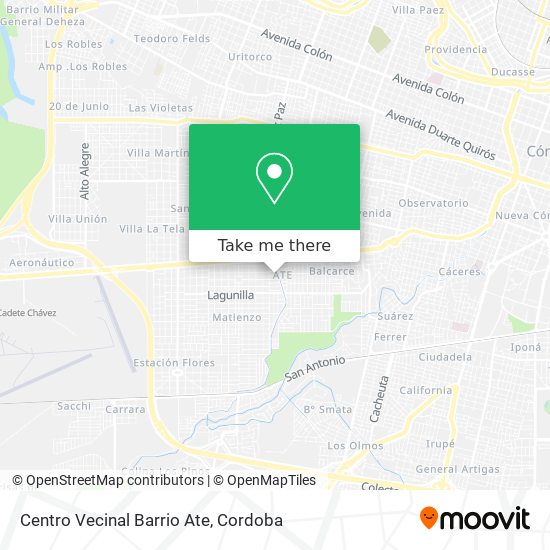 Centro Vecinal Barrio Ate map