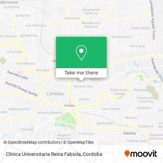 Clínica Universitaria Reina Fabiola map