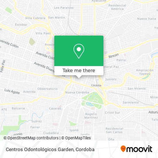 Centros Odontológicos Garden map