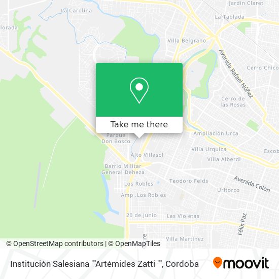 Institución Salesiana ""Artémides Zatti "" map
