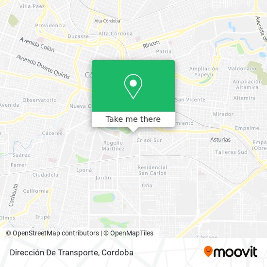 Mapa de Dirección De Transporte