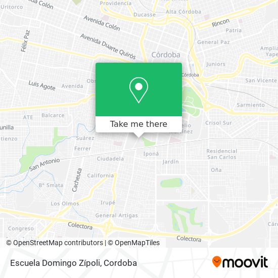 Escuela Domingo Zípoli map