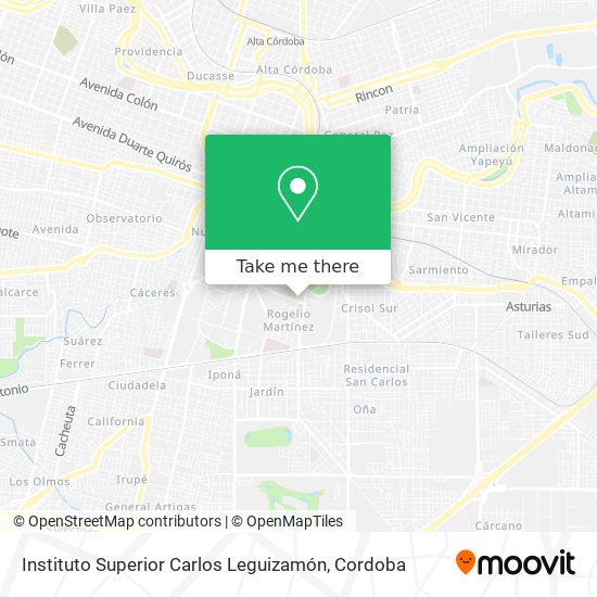 Mapa de Instituto Superior Carlos Leguizamón