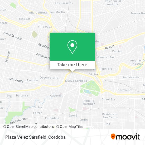 Plaza Velez Sársfield map