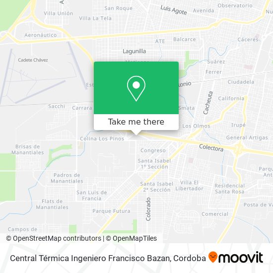 Central Térmica Ingeniero Francisco Bazan map