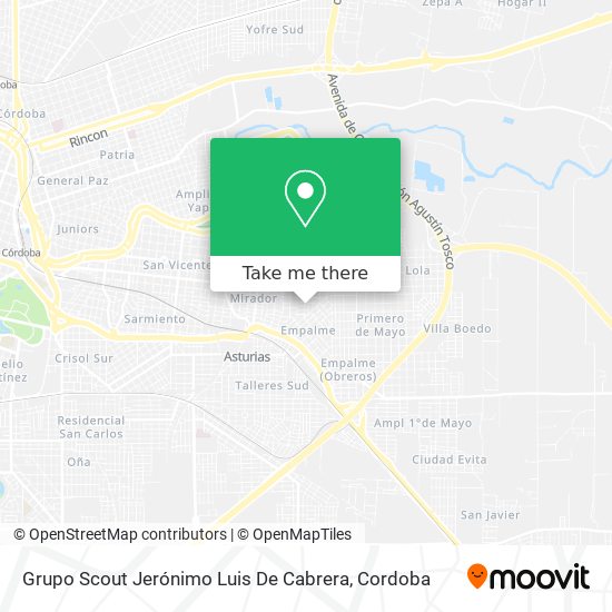 Mapa de Grupo Scout Jerónimo Luis De Cabrera