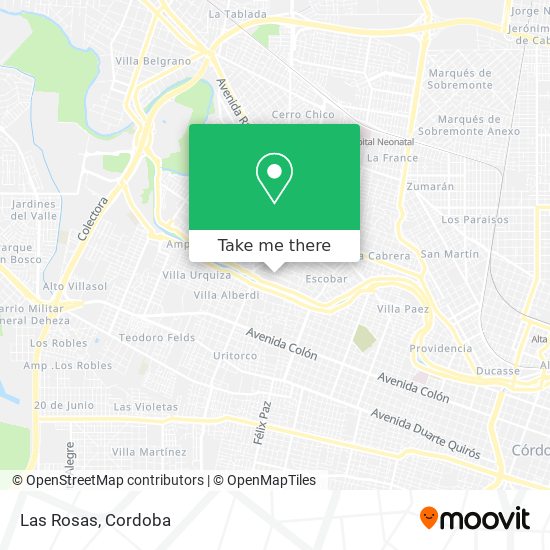 Mapa de Las Rosas