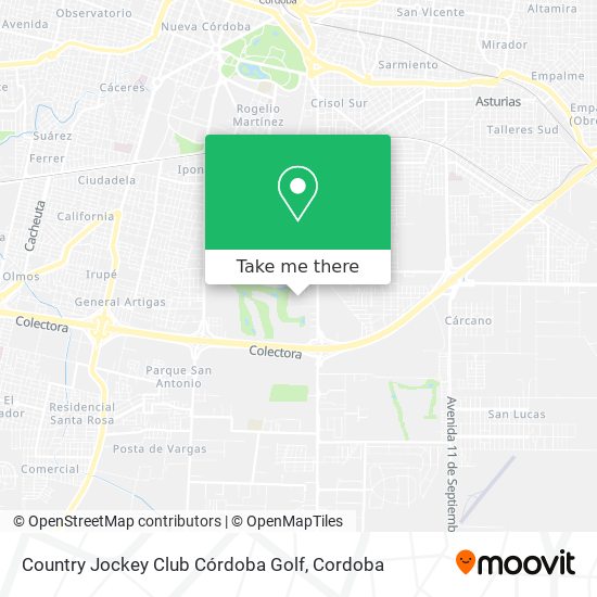 Mapa de Country Jockey Club Córdoba Golf