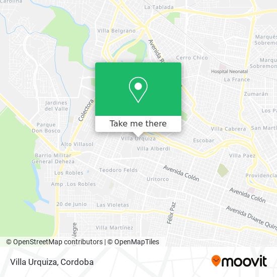 Villa Urquiza map