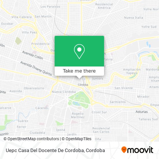 Uepc Casa Del Docente De Cordoba map