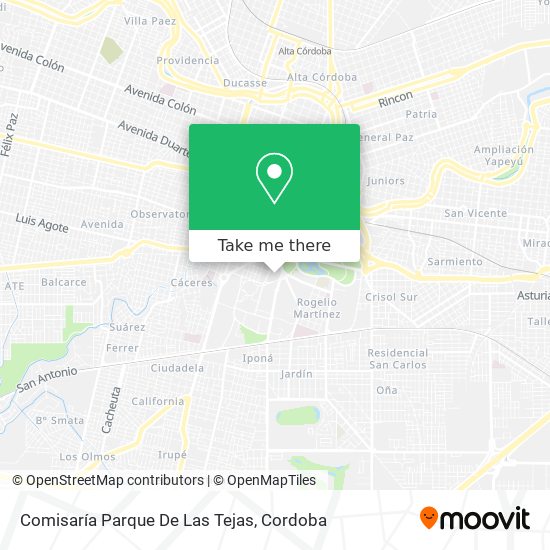 Comisaría Parque De Las Tejas map