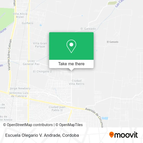 Mapa de Escuela Olegario V. Andrade