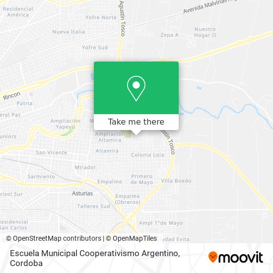 Escuela Municipal Cooperativismo Argentino map