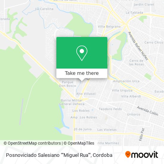 Mapa de Posnoviciado Salesiano ""Miguel Rua""