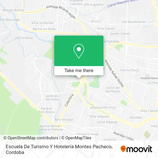 Escuela De Turismo Y Hotelería Montes Pacheco map