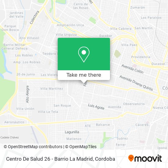 Centro De Salud 26 - Barrio La Madrid map