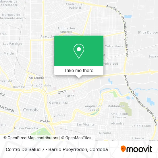 Centro De Salud 7 - Barrio Pueyrredon map