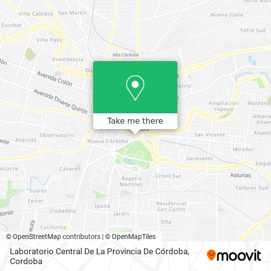 Laboratorio Central De La Provincia De Córdoba map