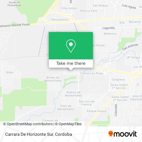 Carrara De Horizonte Sur map