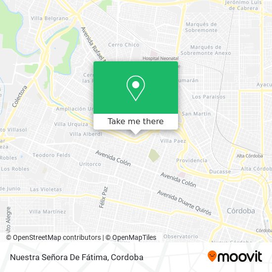 Nuestra Señora De Fátima map