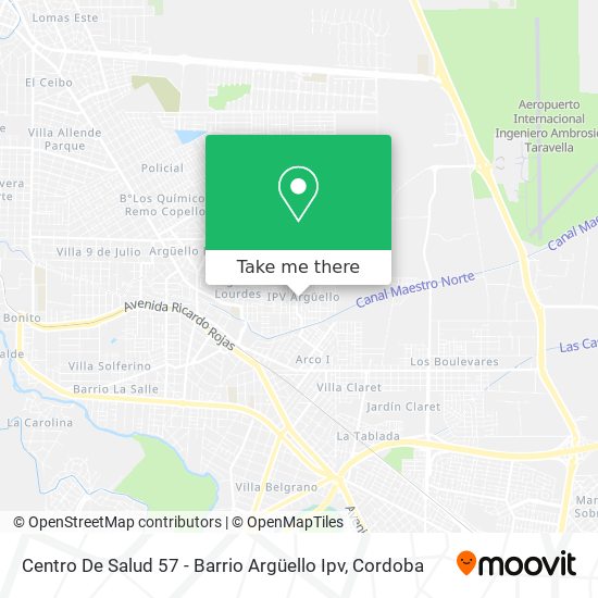 Centro De Salud 57 - Barrio Argüello Ipv map