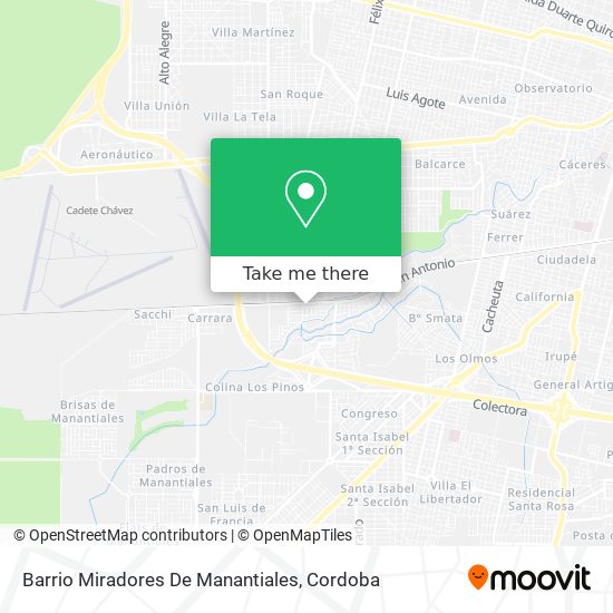 Mapa de Barrio Miradores De Manantiales